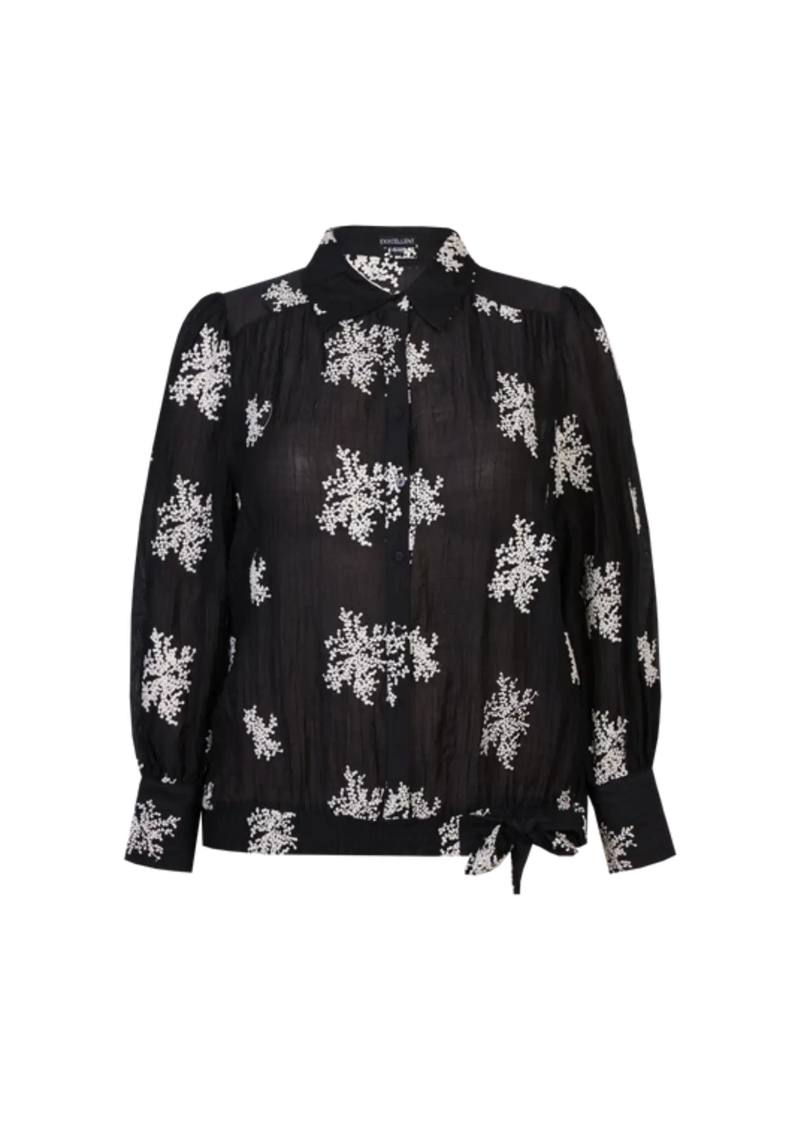 Exxcellent Fern Blouse Black/Khaki