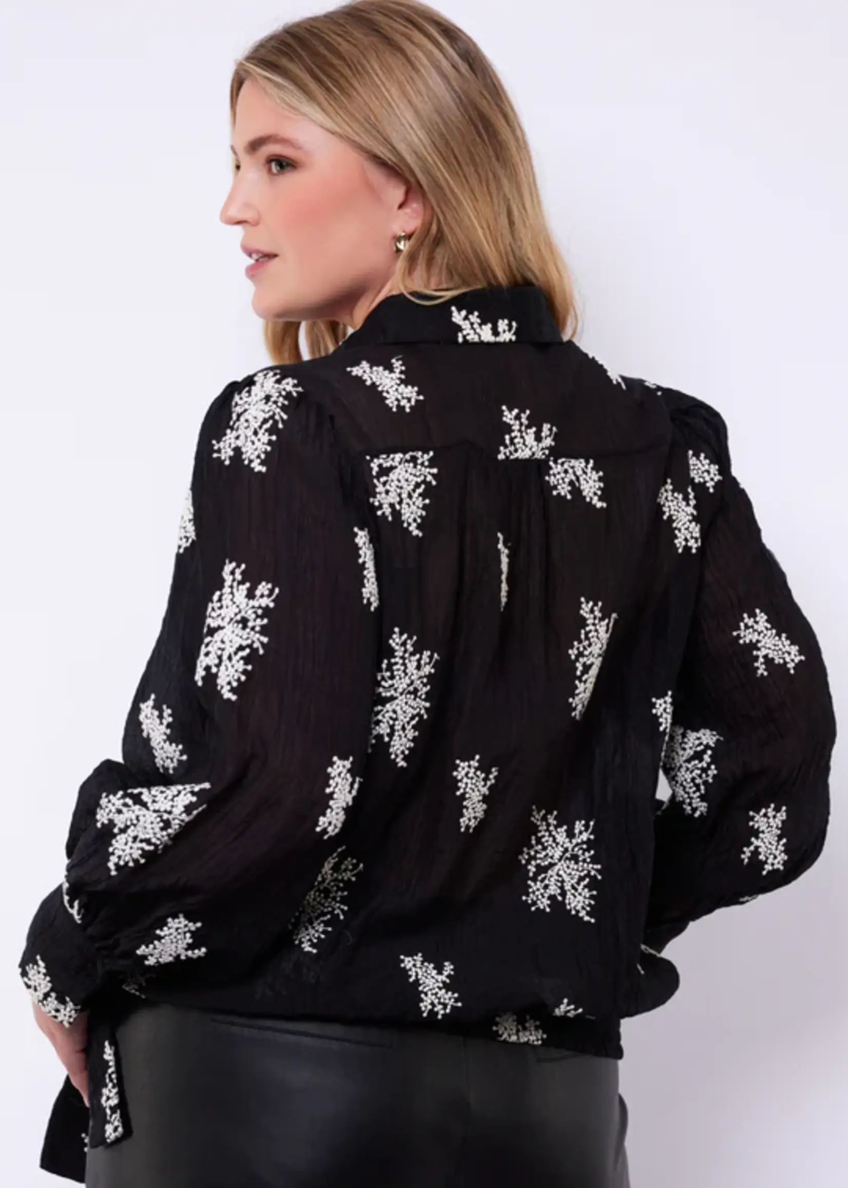 Exxcellent Fern Blouse Black/Khaki