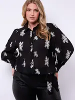 Exxcellent Fern Blouse Black/Khaki