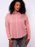 Exxcellent Simone Blouse Slate Rose/Offwhite