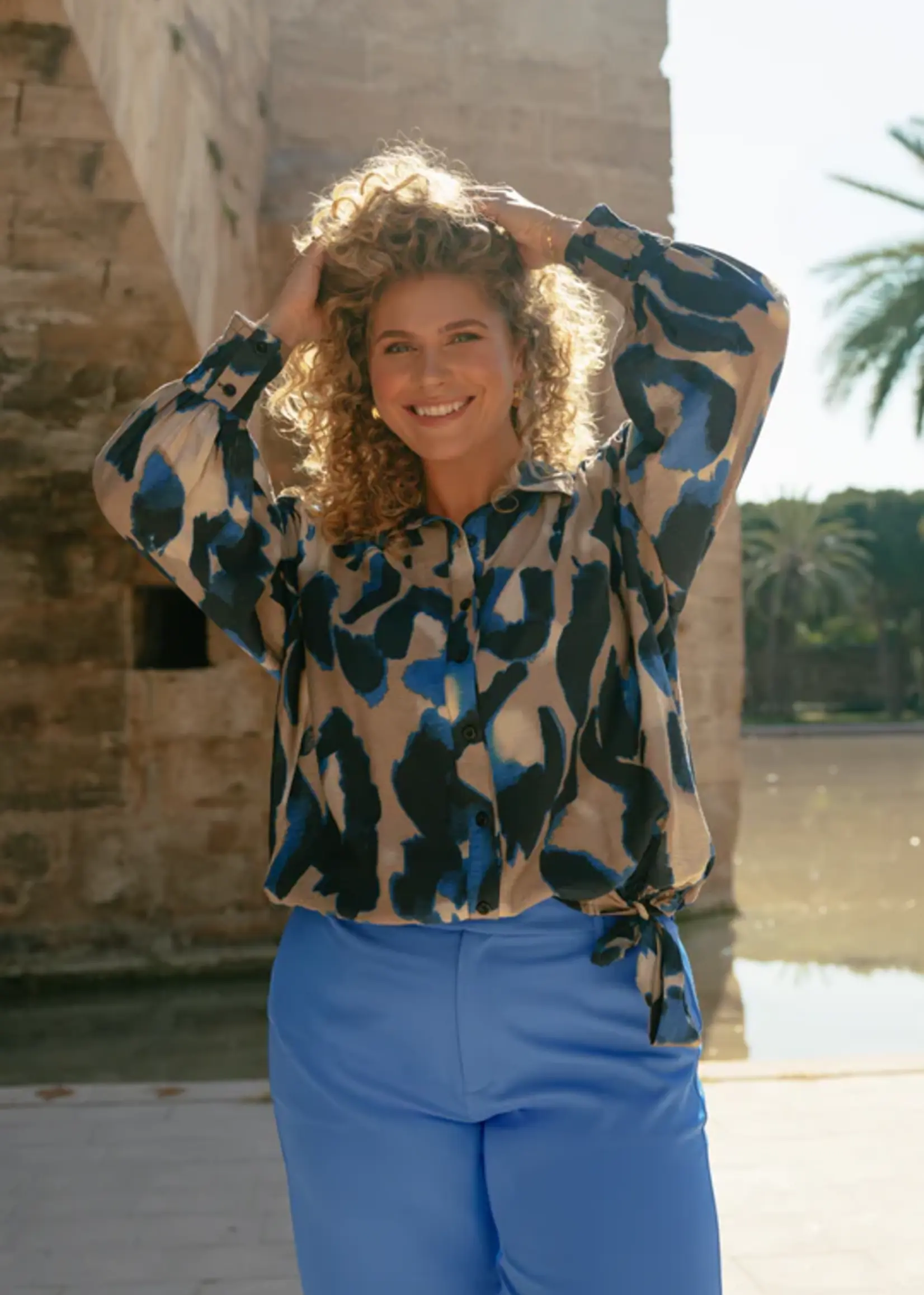 Exxcellent Solene Pants Celestial Blue