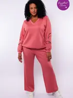 Exxcellent Mira Pants Slate Rose