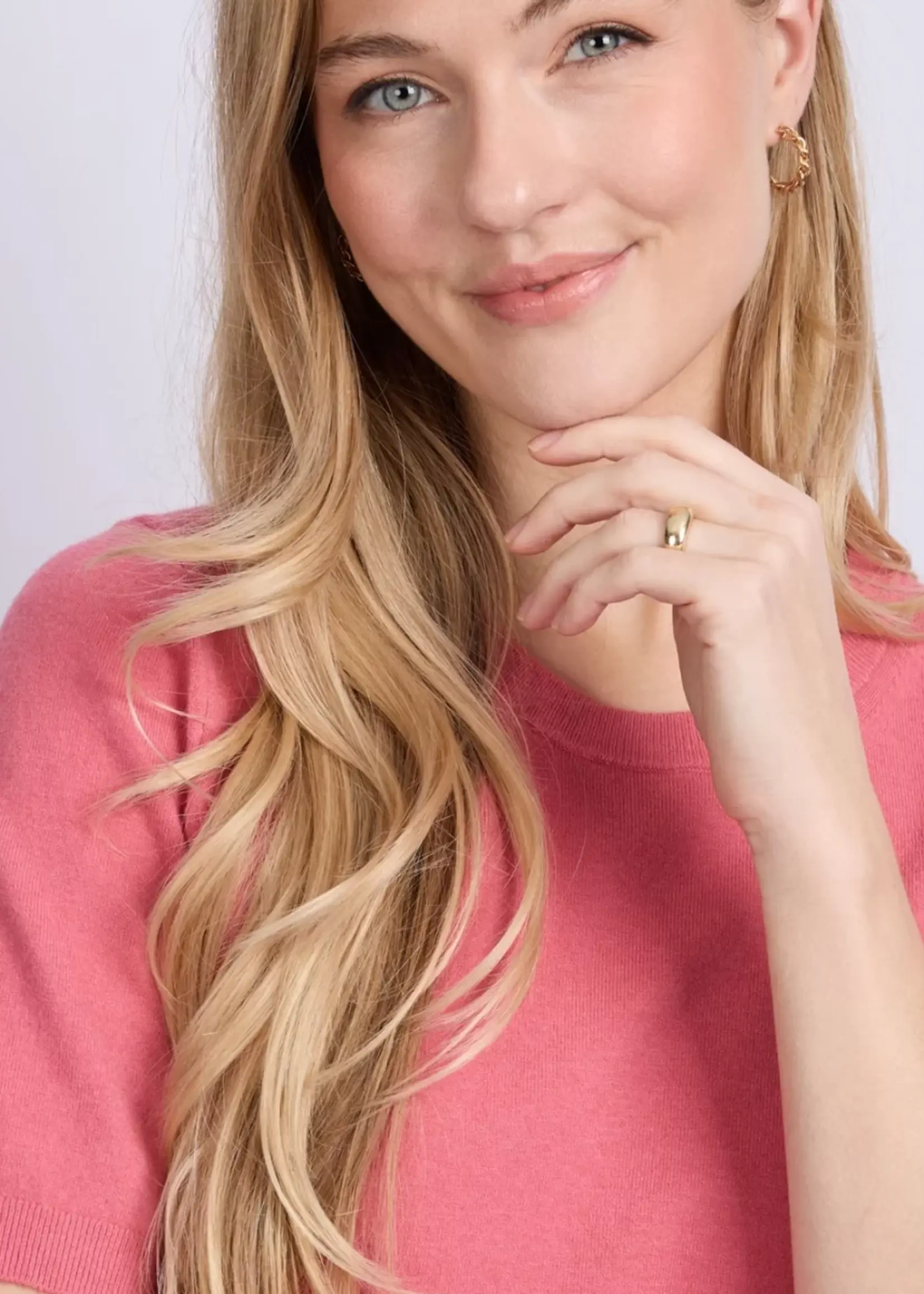 C&S The Label Kenza Knit Top Dusty Mauve