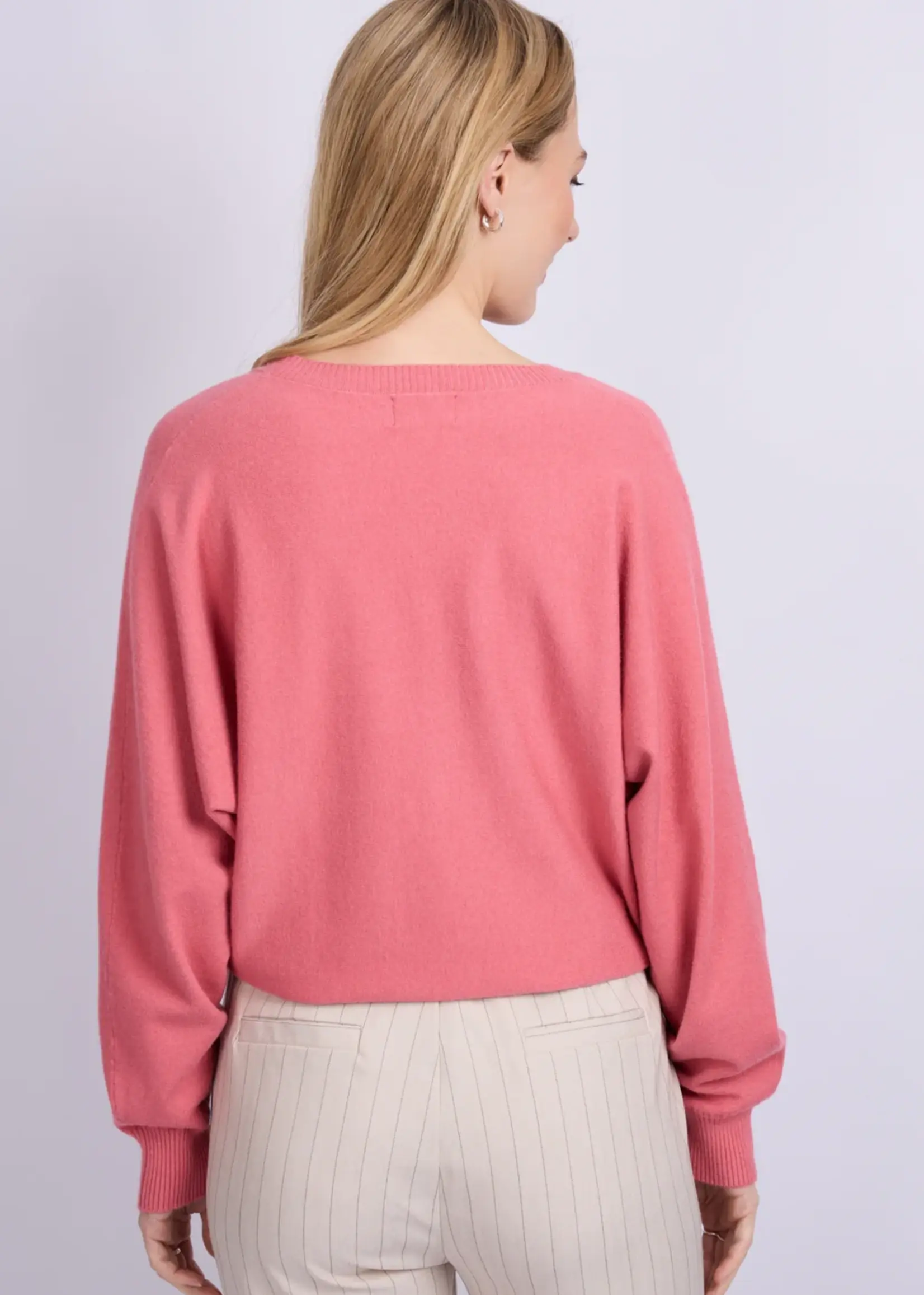 C&S The Label Kiara Knit Cardigan Dusty Mauve