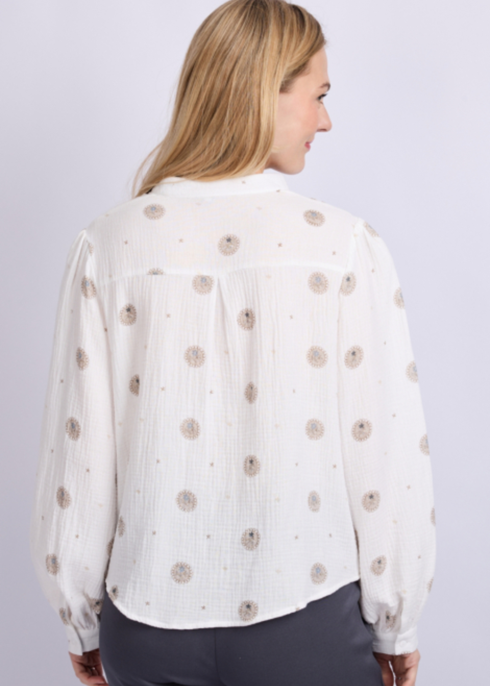 C&S The Label Lois Blouse Offwhite/Mix