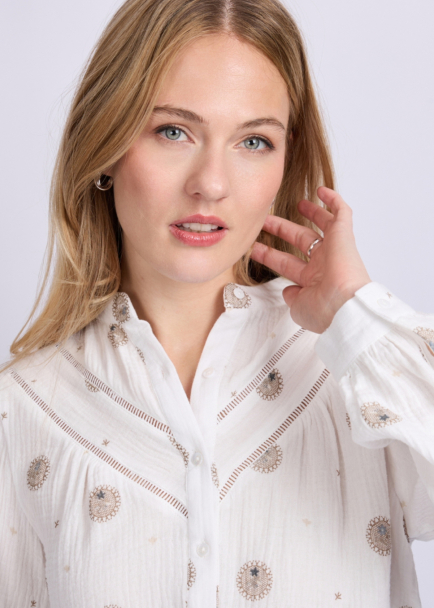 C&S The Label Lois Blouse Offwhite/Mix