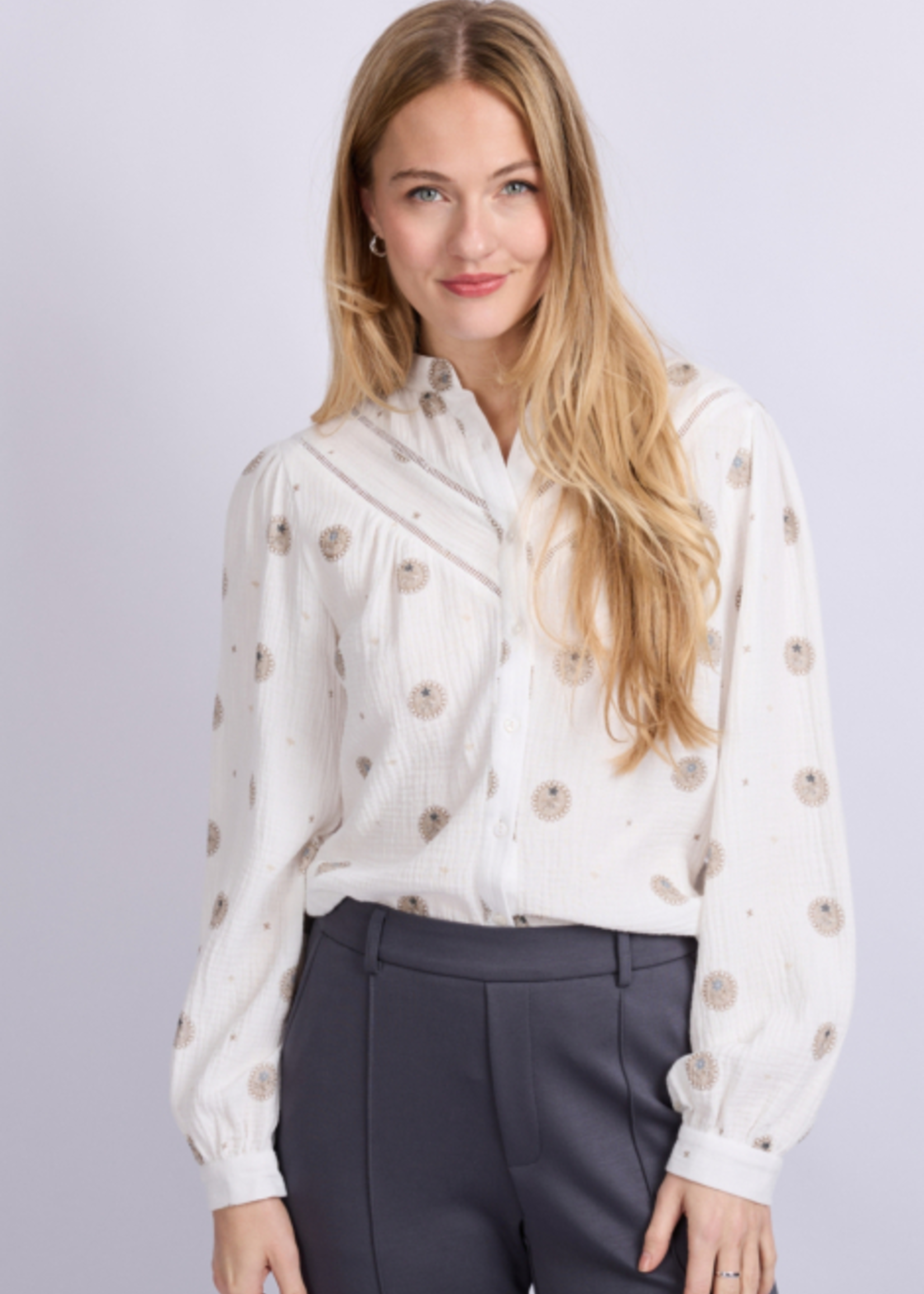 C&S The Label Lois Blouse Offwhite/Mix