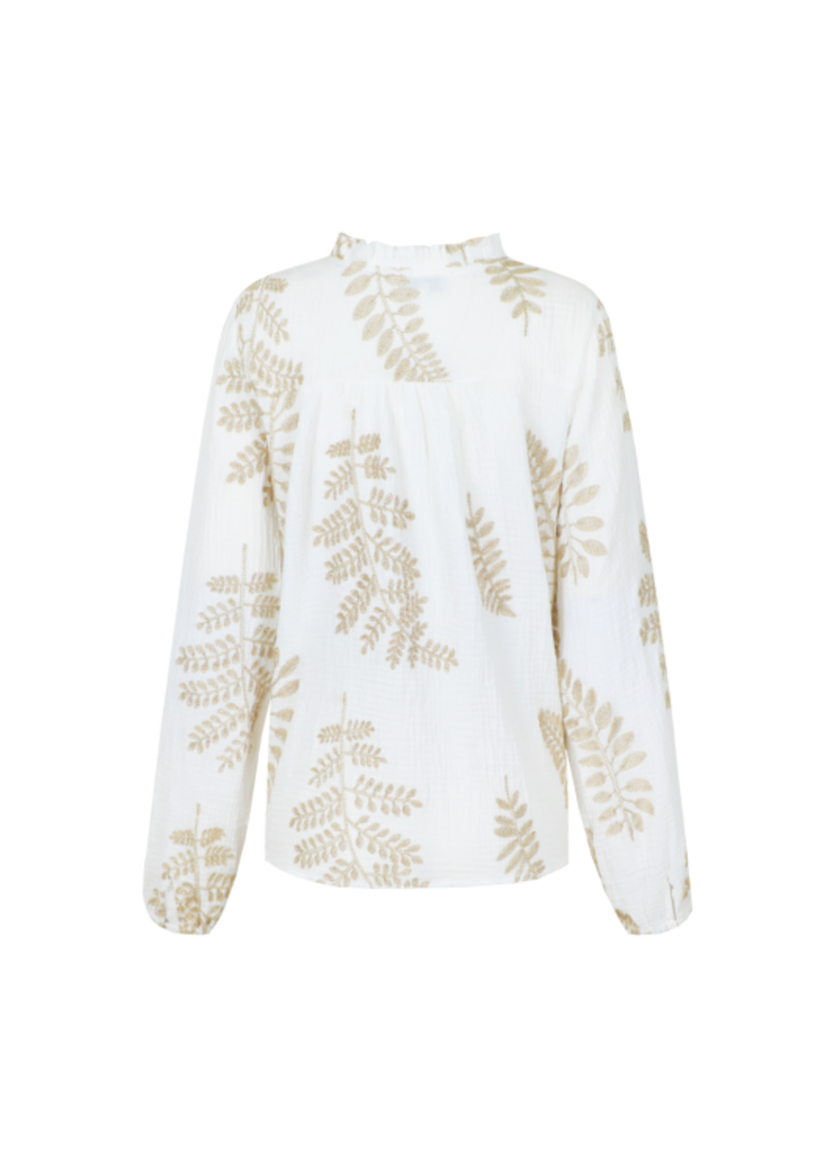 C&S The Label Lize Blouse Offwhite/Gold