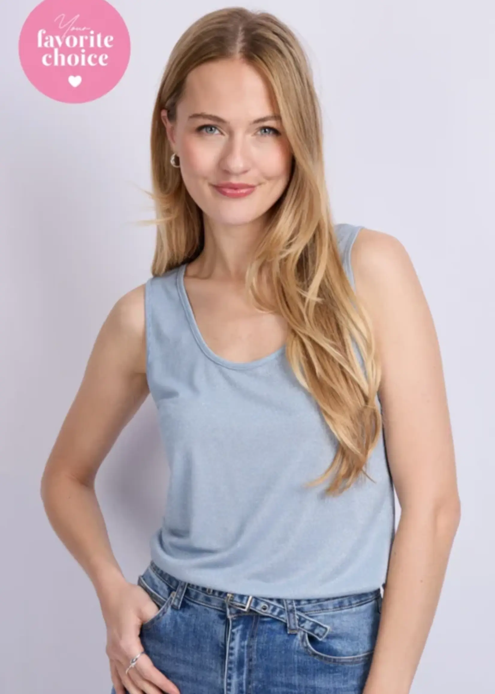 C&S The Label Turijn Top Blue Mist Maat XXL