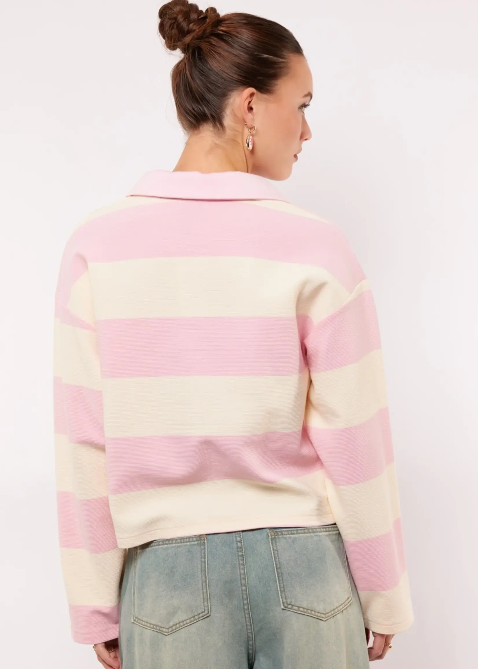 FLURESK Zeyna Sweater Soft Pink/Offwhite
