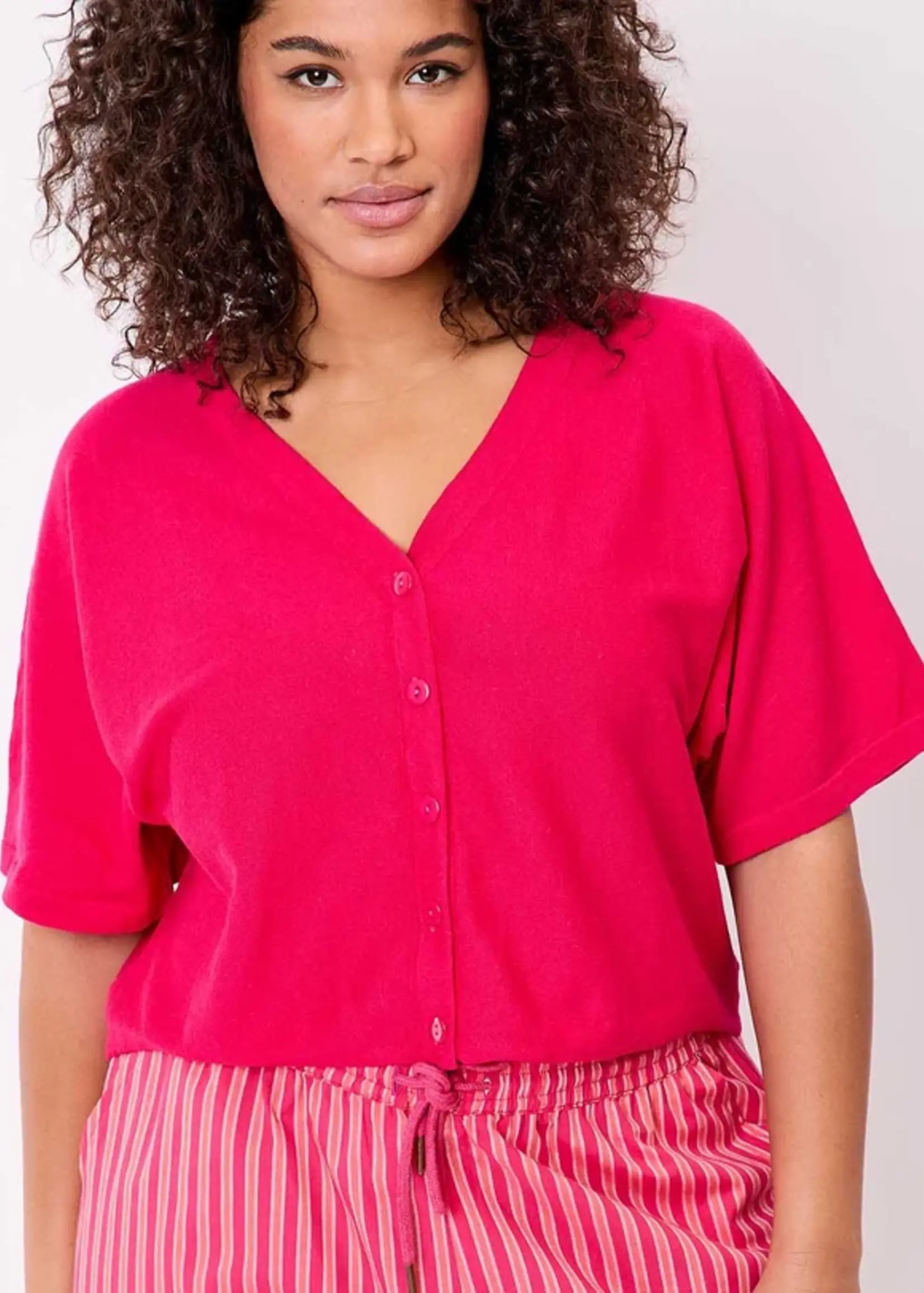 LA FIANCEE Melio Cardigan Framboise