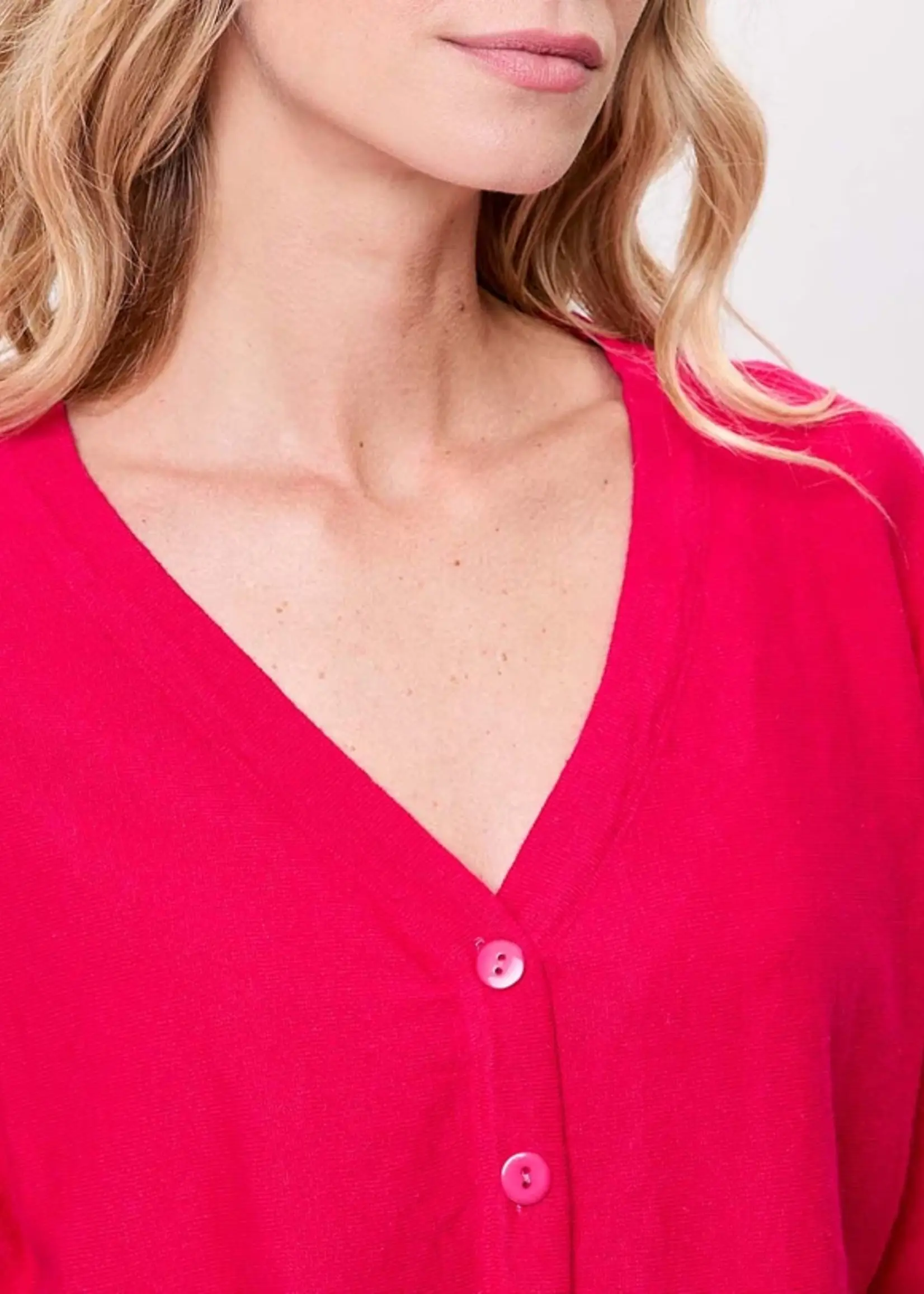 LA FIANCEE Melio Cardigan Framboise