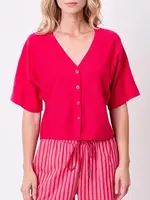 LA FIANCEE Melio Cardigan Framboise Maat 48/50