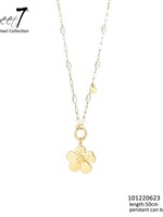 Sweet7 Bedelketting Finette stainless steel gold 101220523