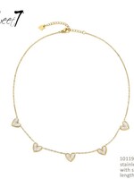Sweet7 Bedelketting Fhine stainless steel gold 101195023