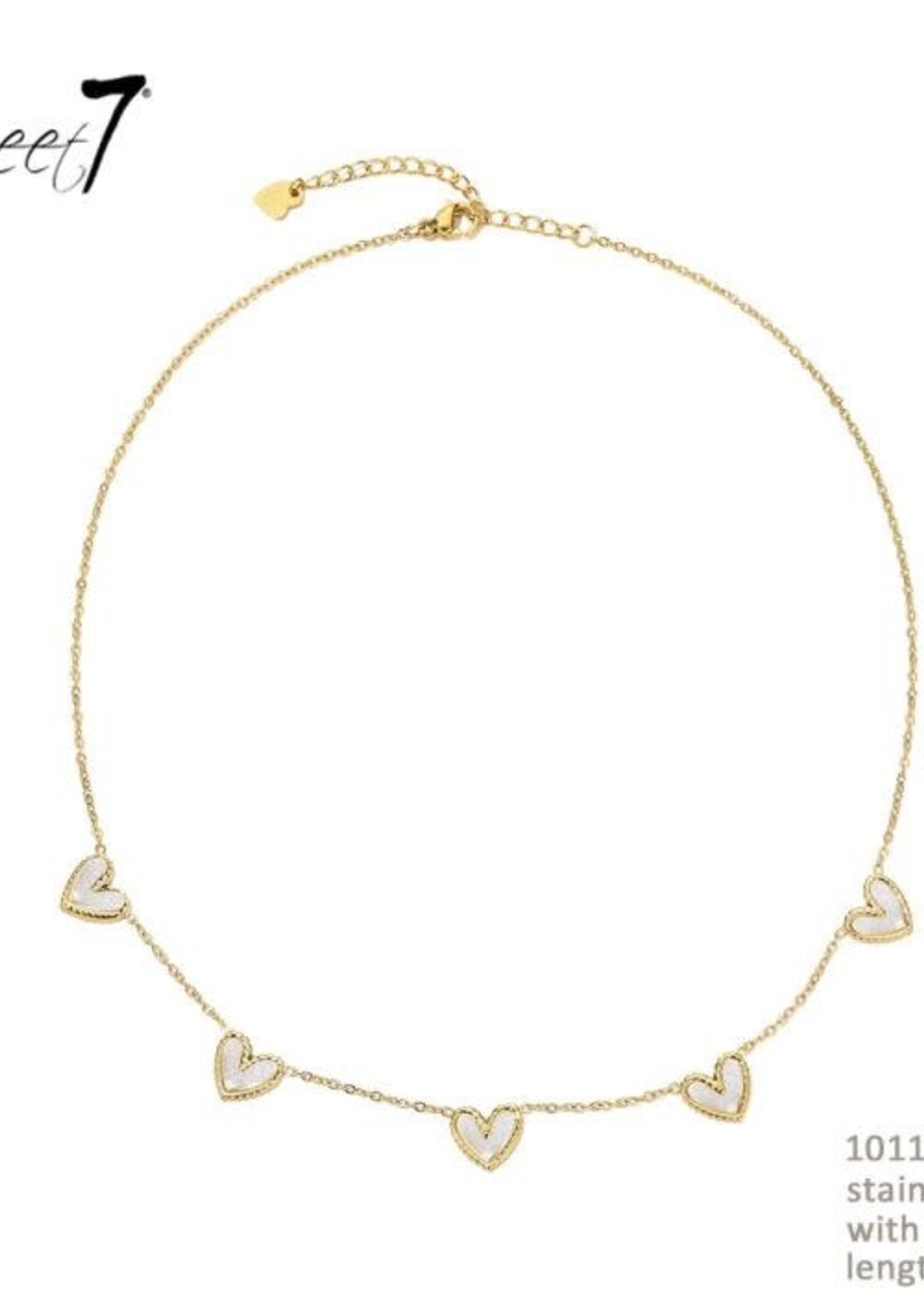 Sweet7 Bedelketting Fhine stainless steel gold 101195023