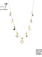 Sweet7 Bedelketting Fayne stainless steel gold 101214023