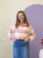 FLURESK Zeyna Sweater Soft Pink/Offwhite