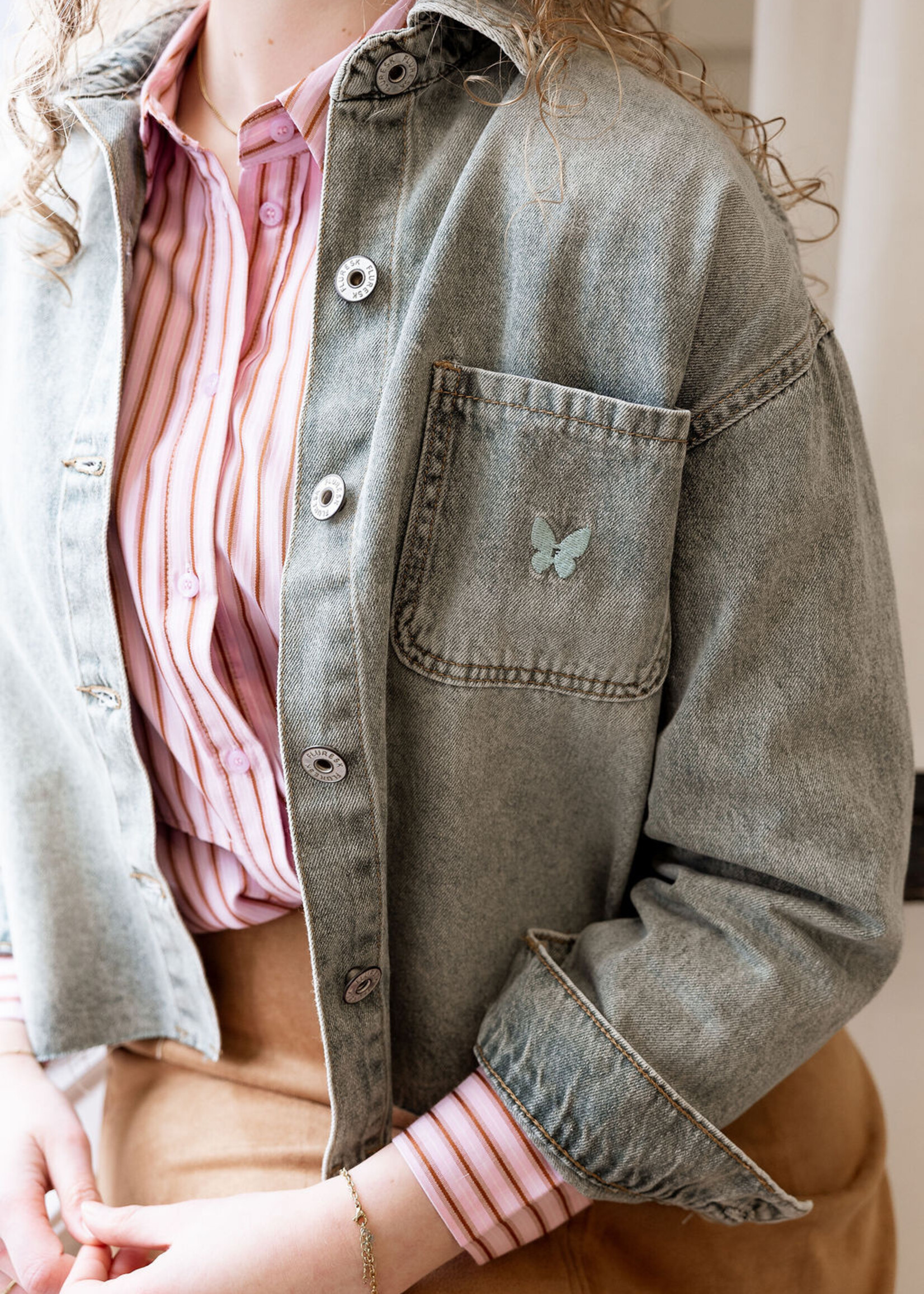 FLURESK Vaya Blouse Denim Green