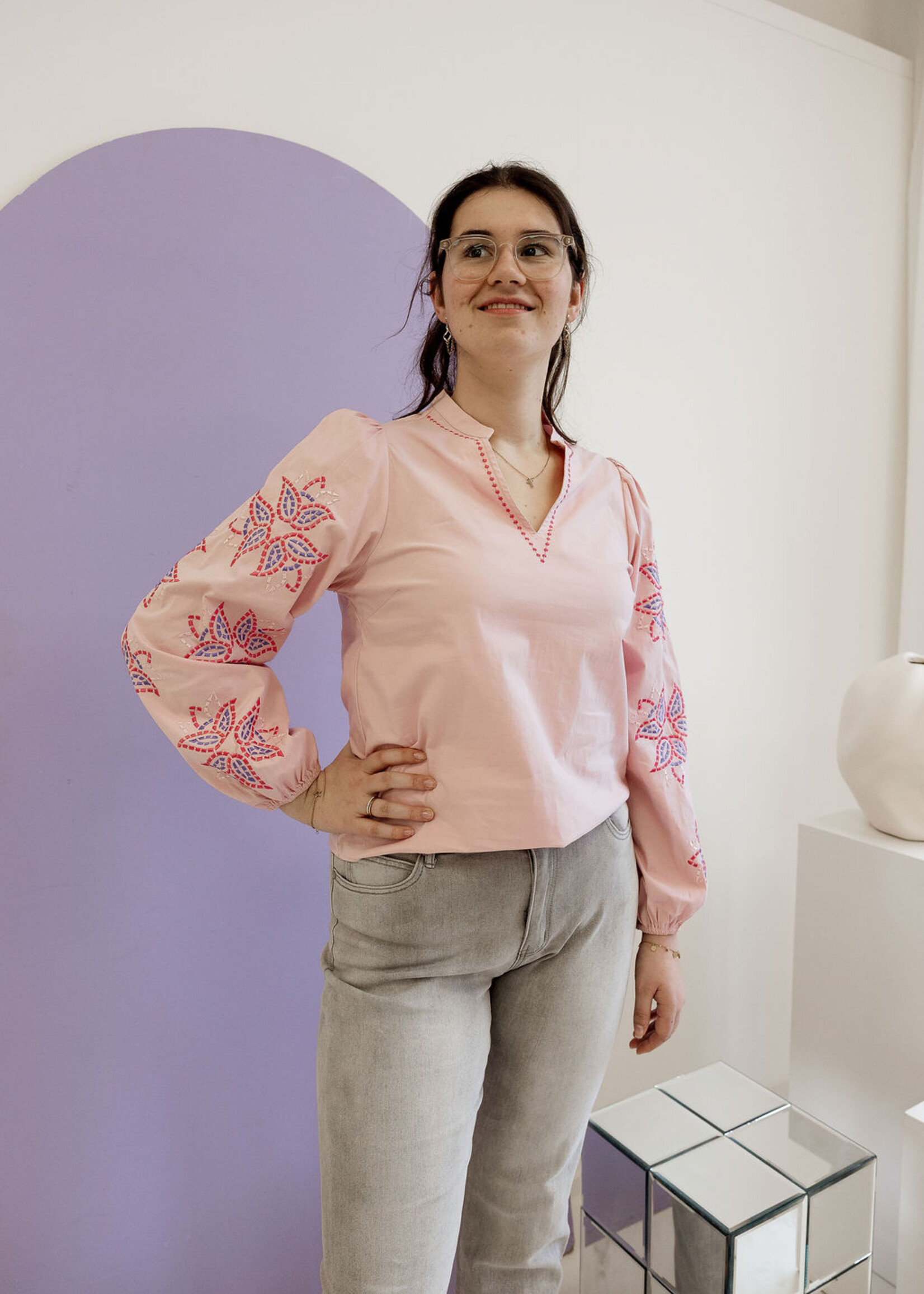 FLURESK Talina Top Soft Pink