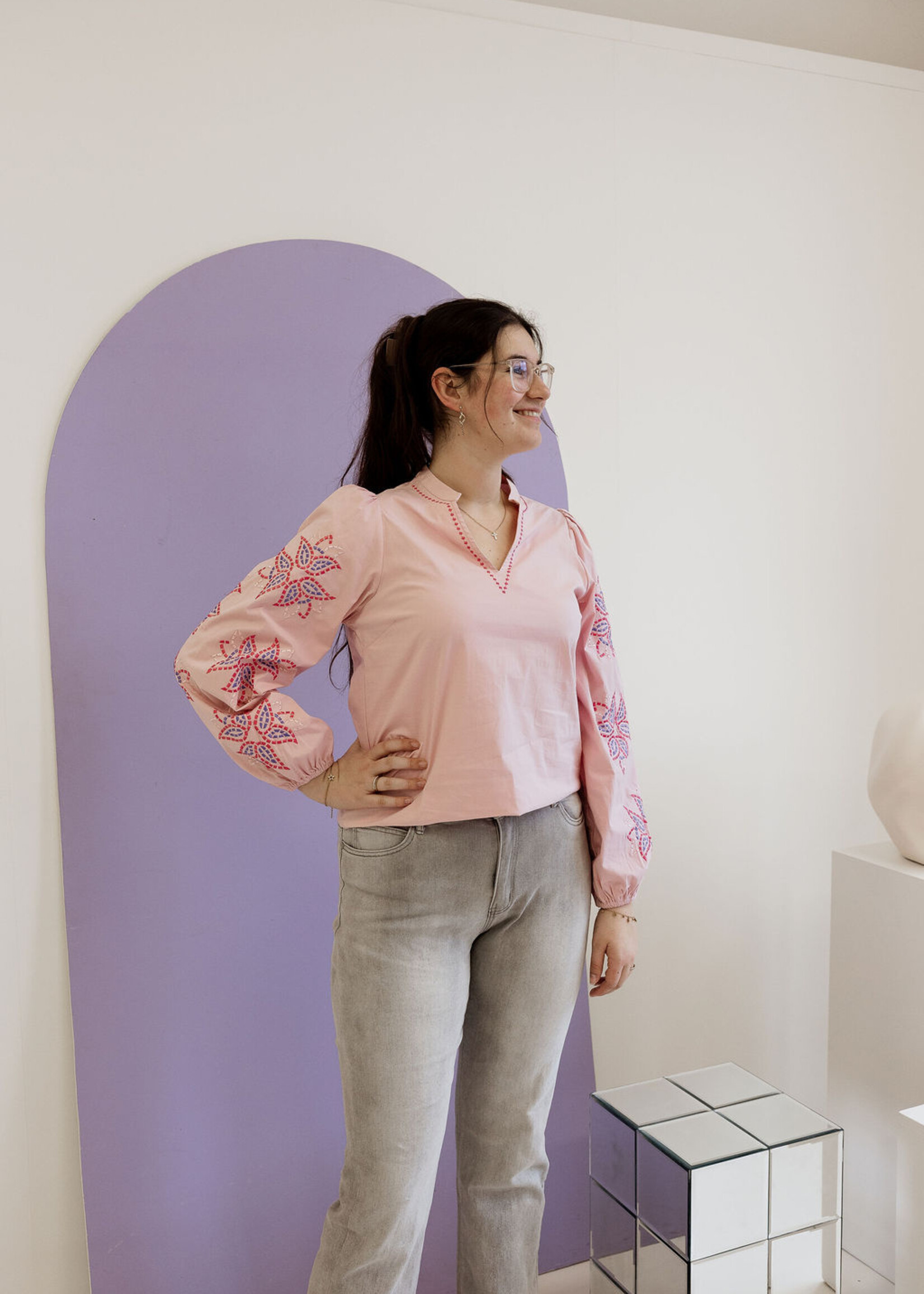 FLURESK Talina Top Soft Pink