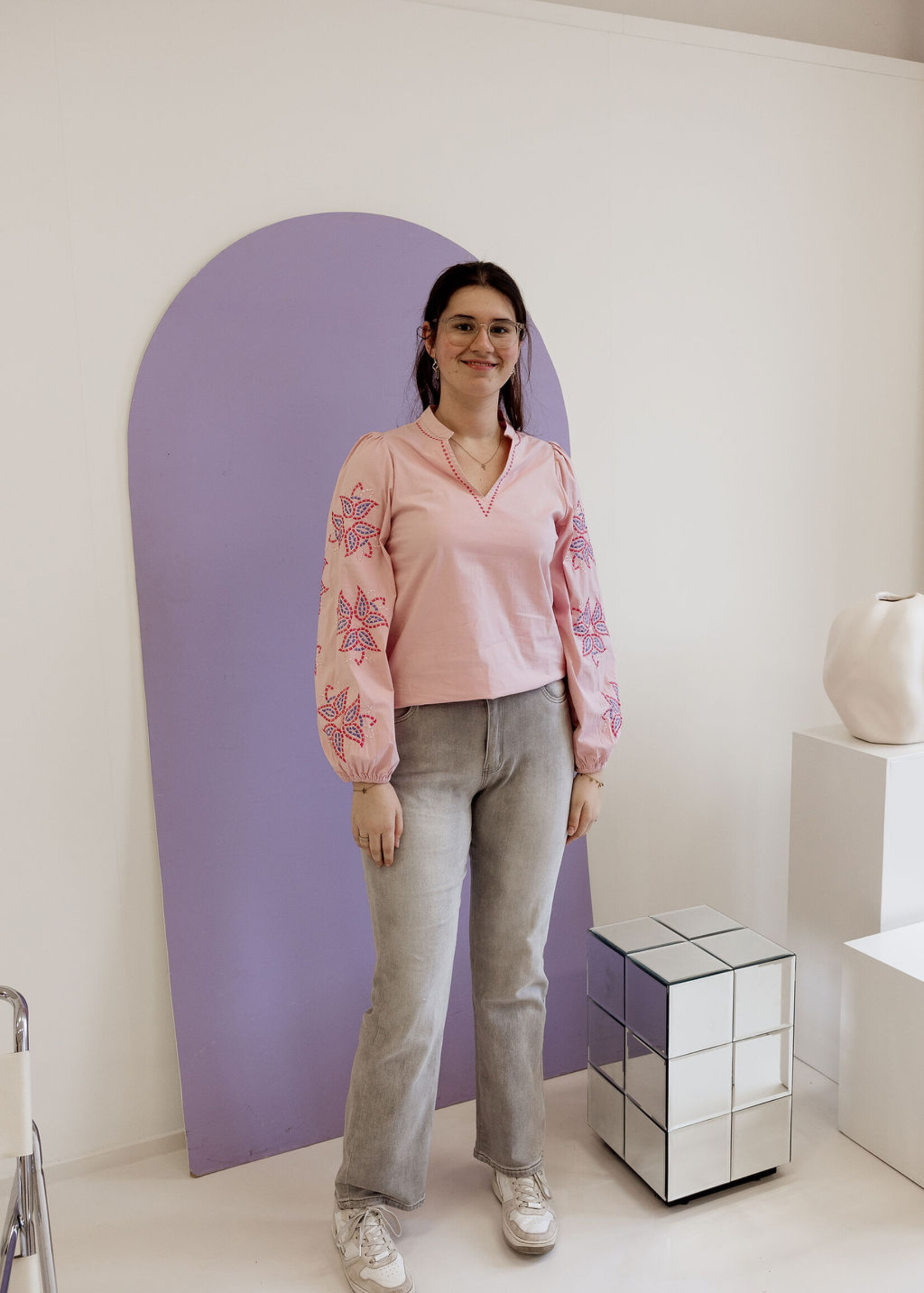 FLURESK Talina Top Soft Pink