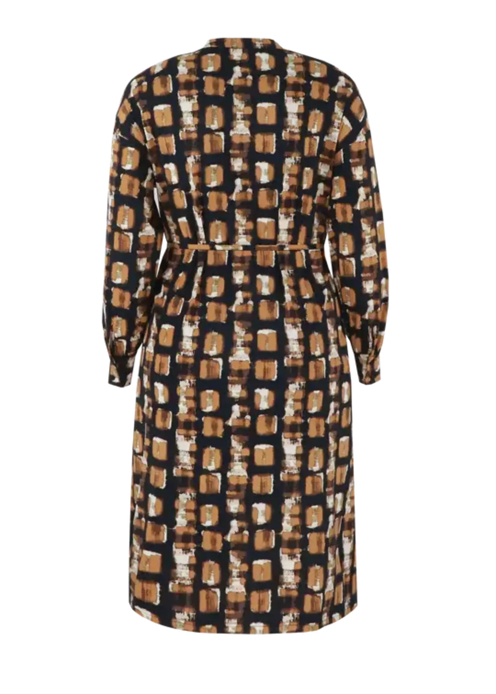 Exxcellent Brianna Dress Black/Cognac Maat 46