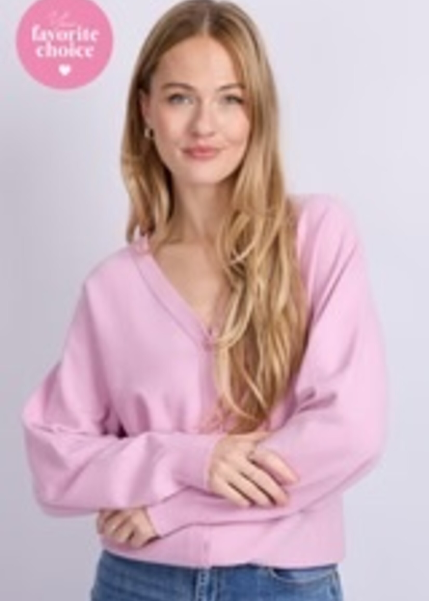 C&S The Label Kiara Knit Cardigan Dusty Mauve