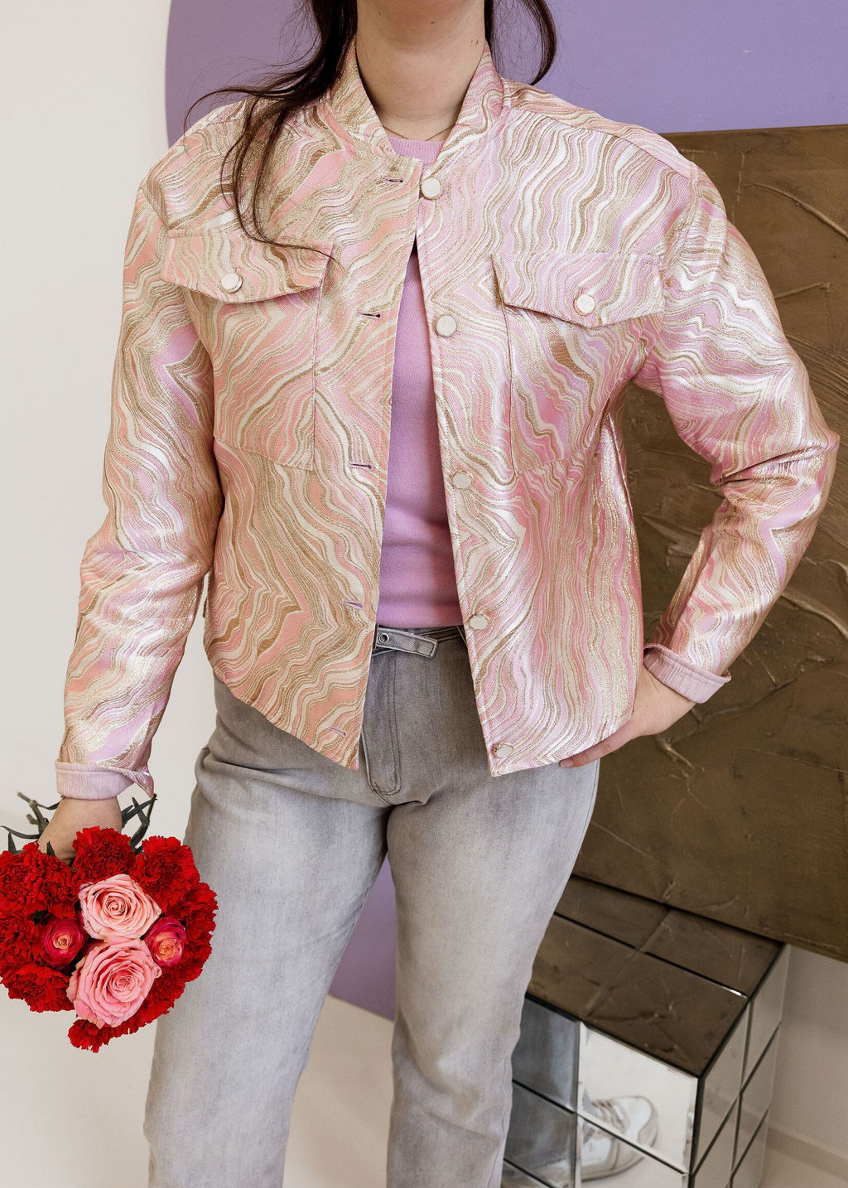 C&S The Label Jolie Jacket Dusty Mauve