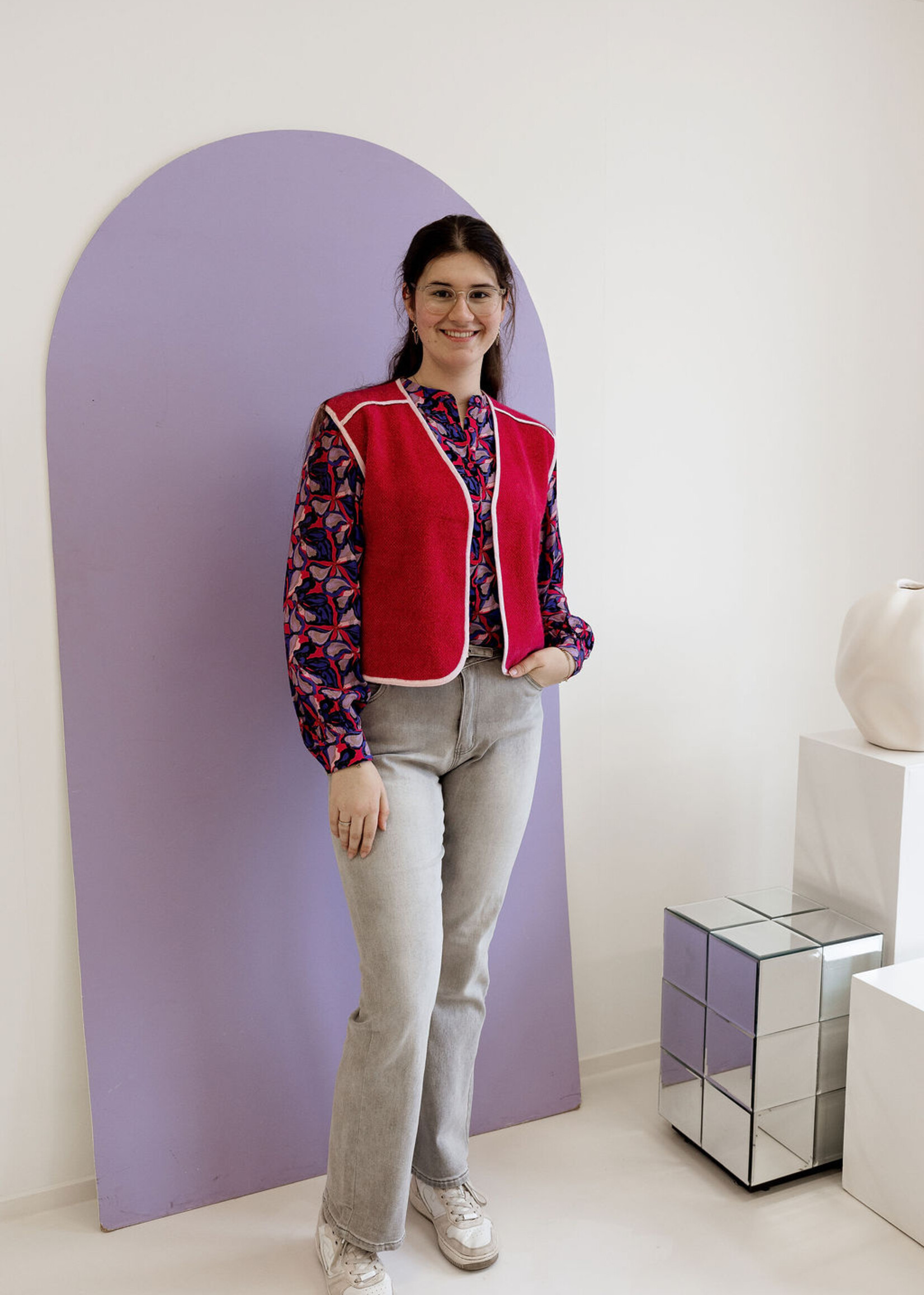 FLURESK Moa Gilet Berry Fuchsia