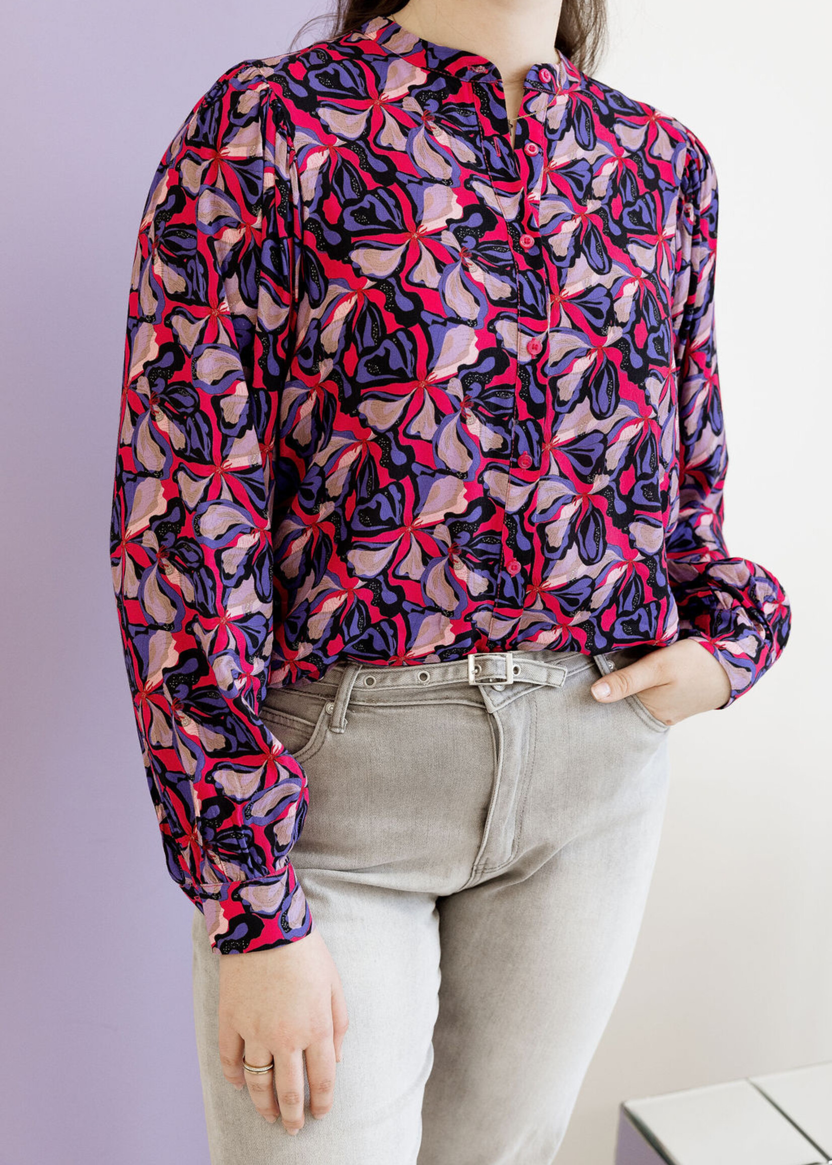 FLURESK Bowien Blouse Berry Fuchsia/Cool Purple Maat 42
