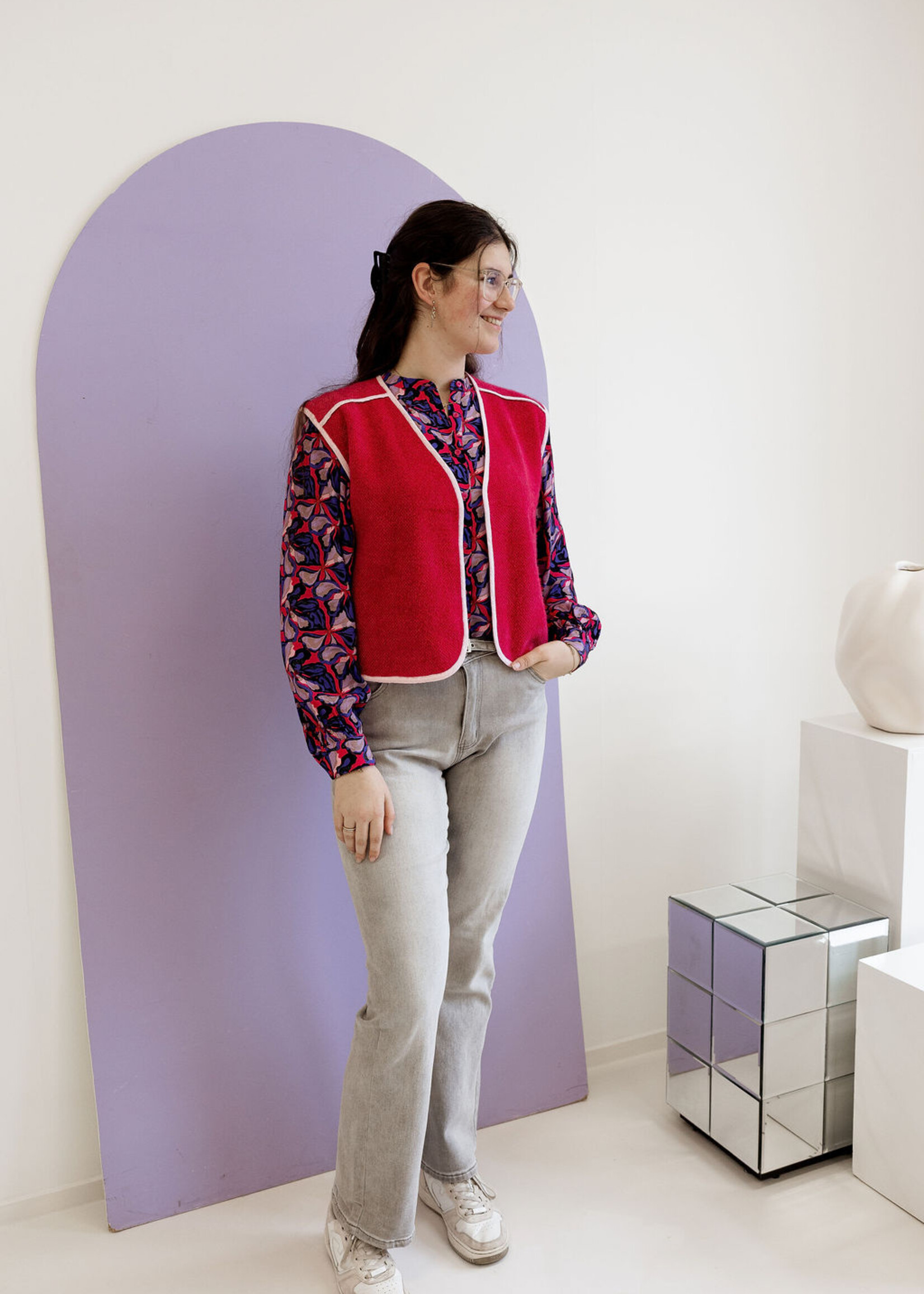 FLURESK Bowien Blouse Berry Fuchsia/Cool Purple Maat 42