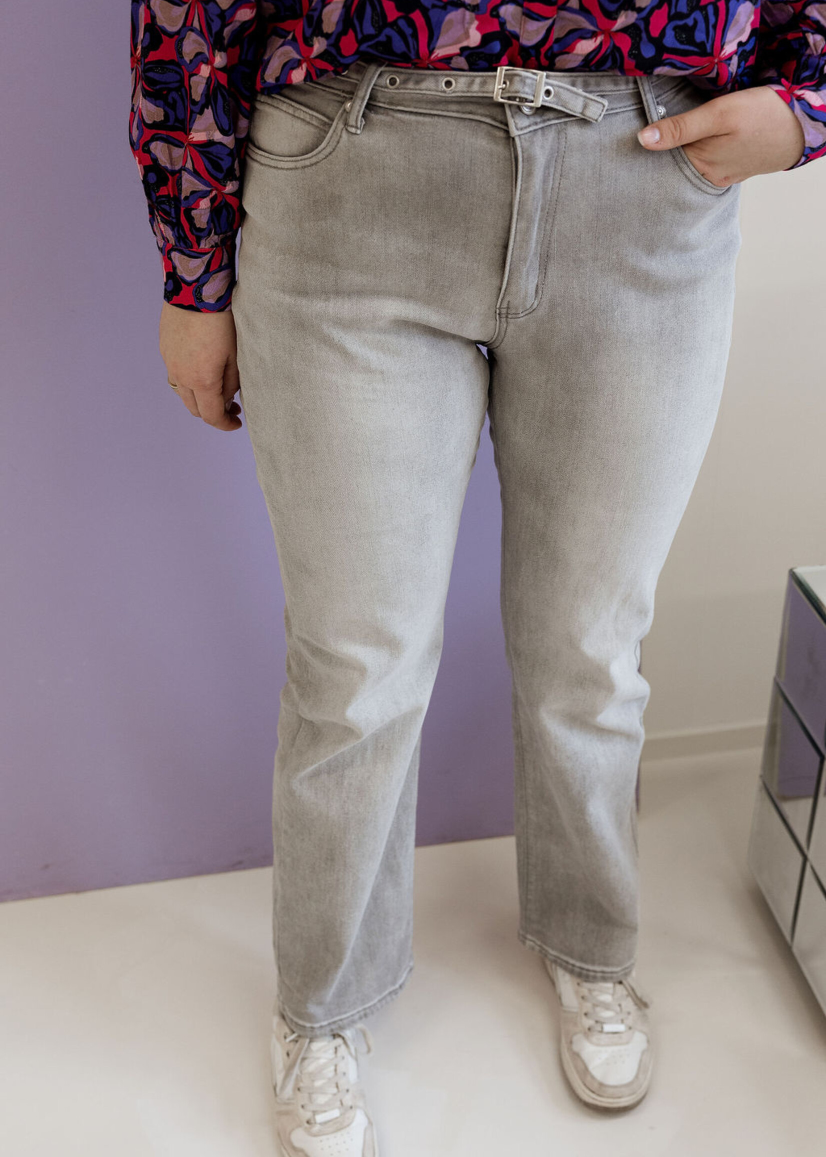 C&S The Label Priya Pants Denim Light Gray