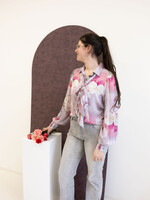 C&S The Label Lace Blouse Slate Rose/Mix