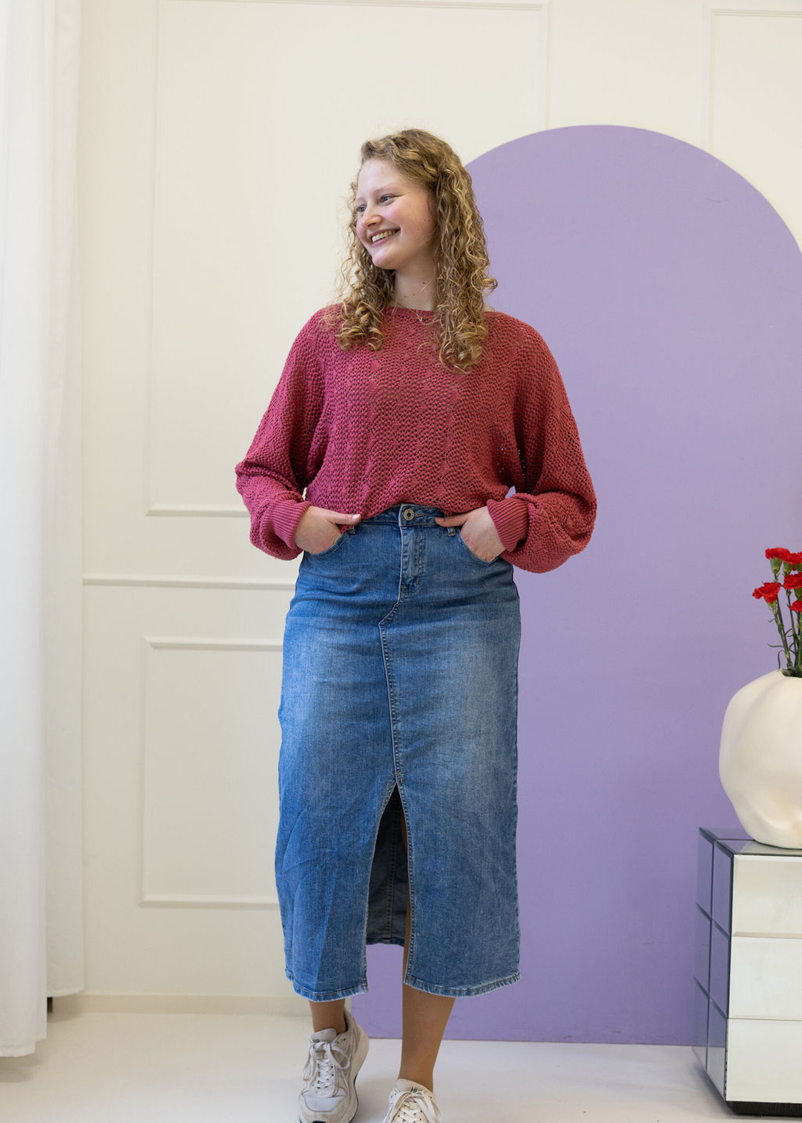 Spijkerrok jeansblauw Mila Maat M