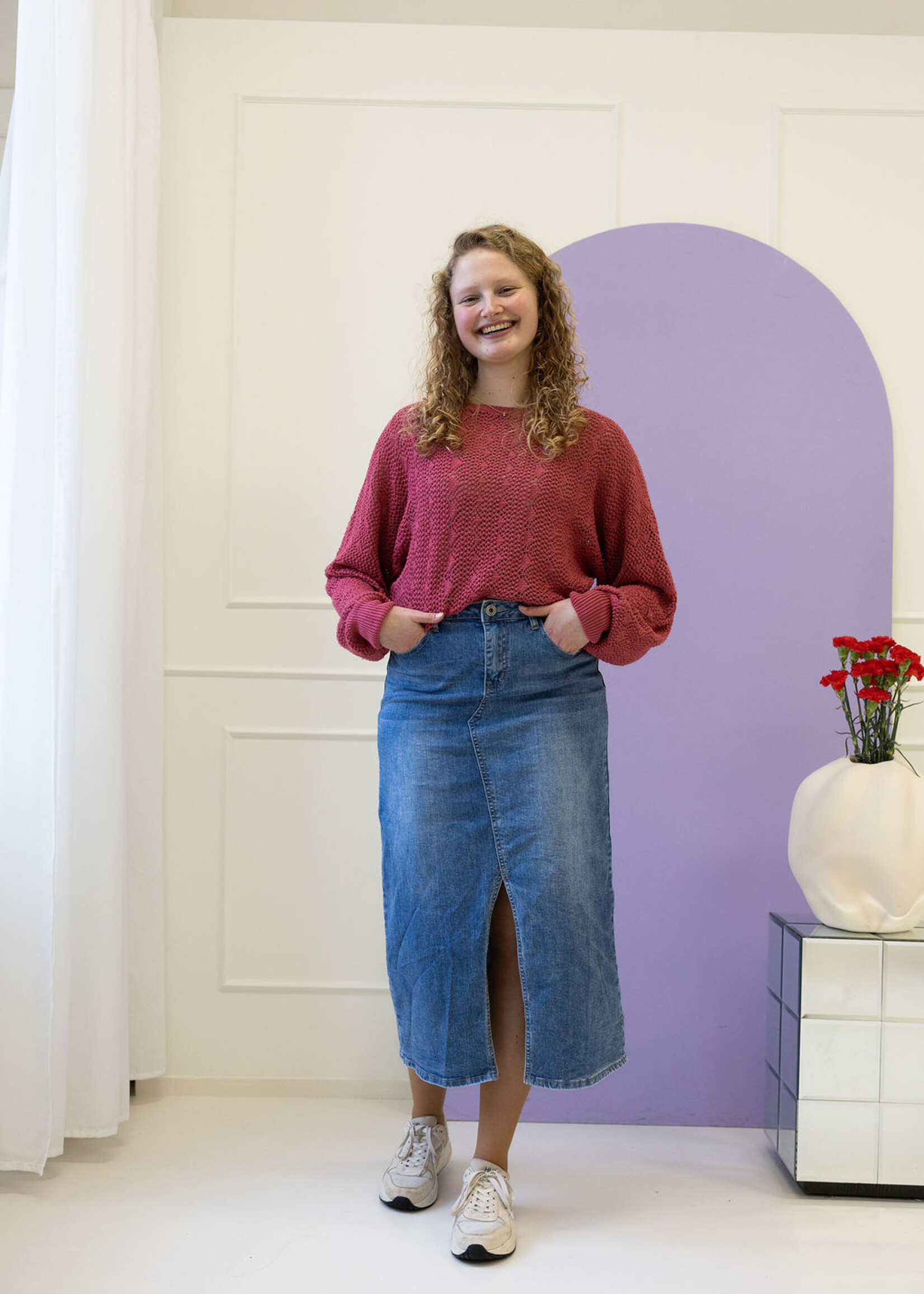 Spijkerrok jeansblauw Mila Maat M