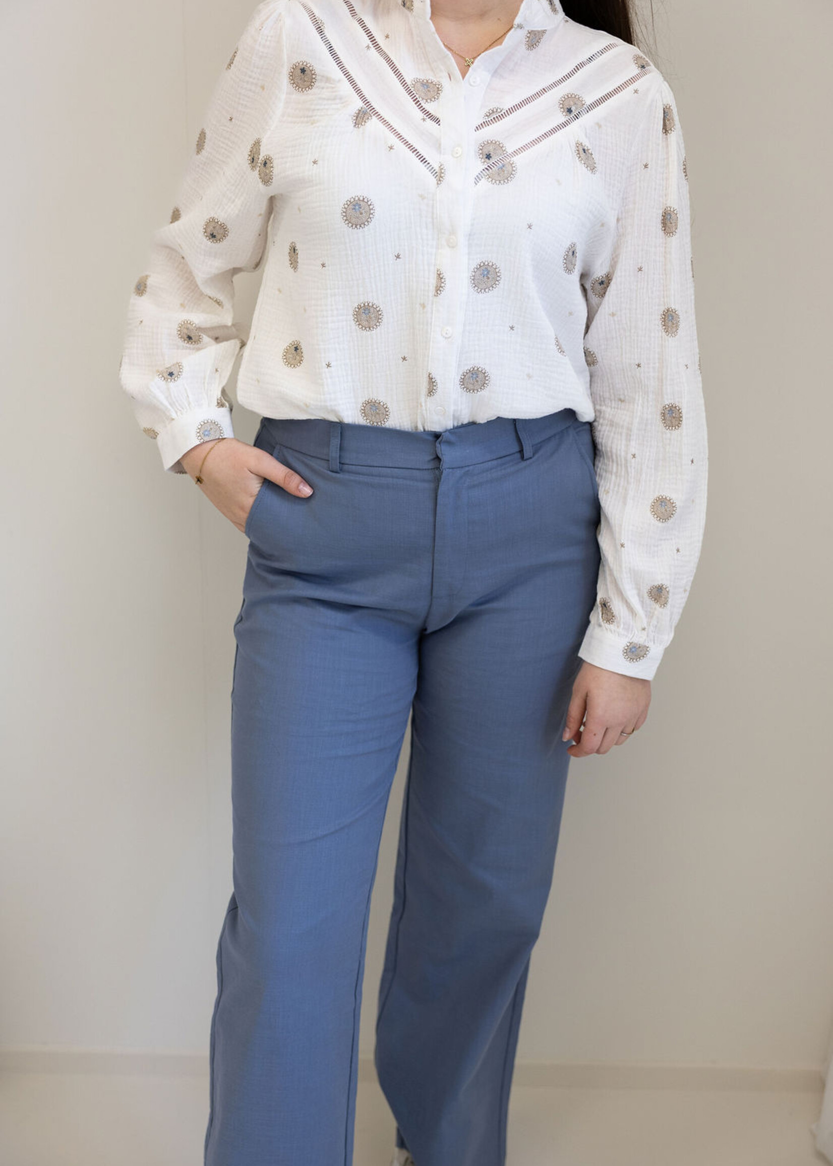 C&S The Label Lois Blouse Offwhite/Mix