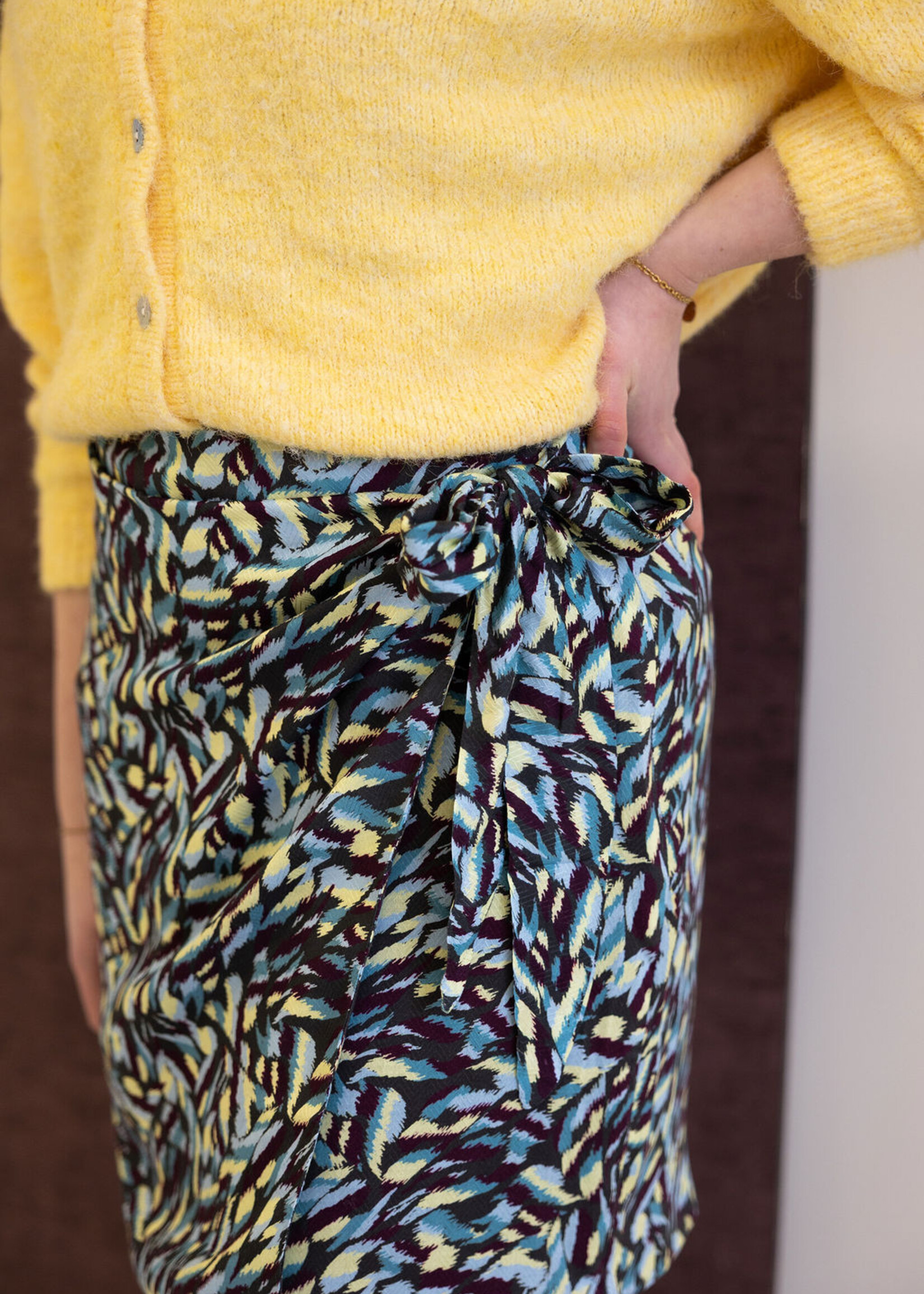 FLURESK Cyra Skirt Black/Adriatic Blue