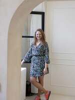 FLURESK Elva Dress Black/Adriatic Blue