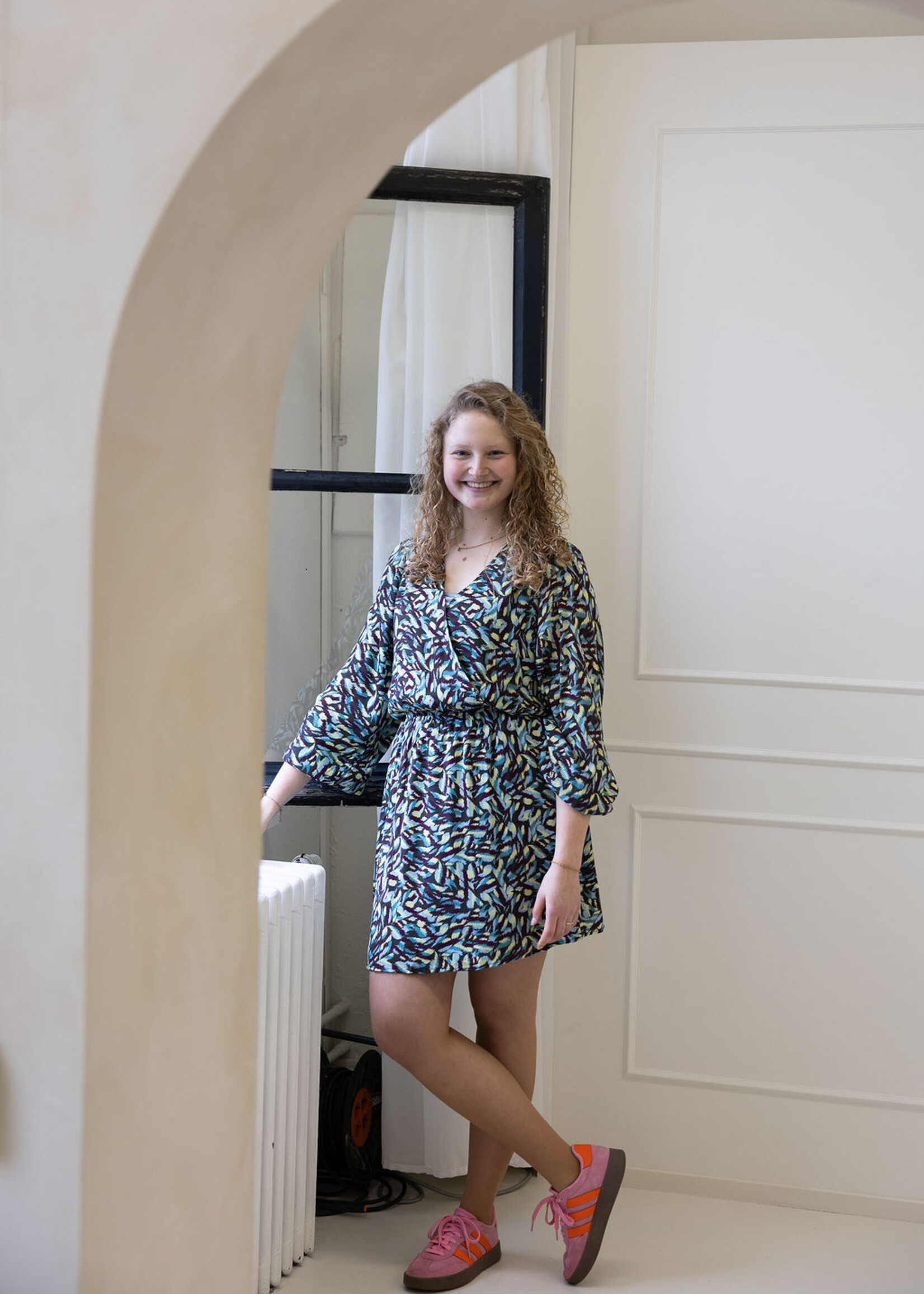 FLURESK Elva Dress Black/Adriatic Blue