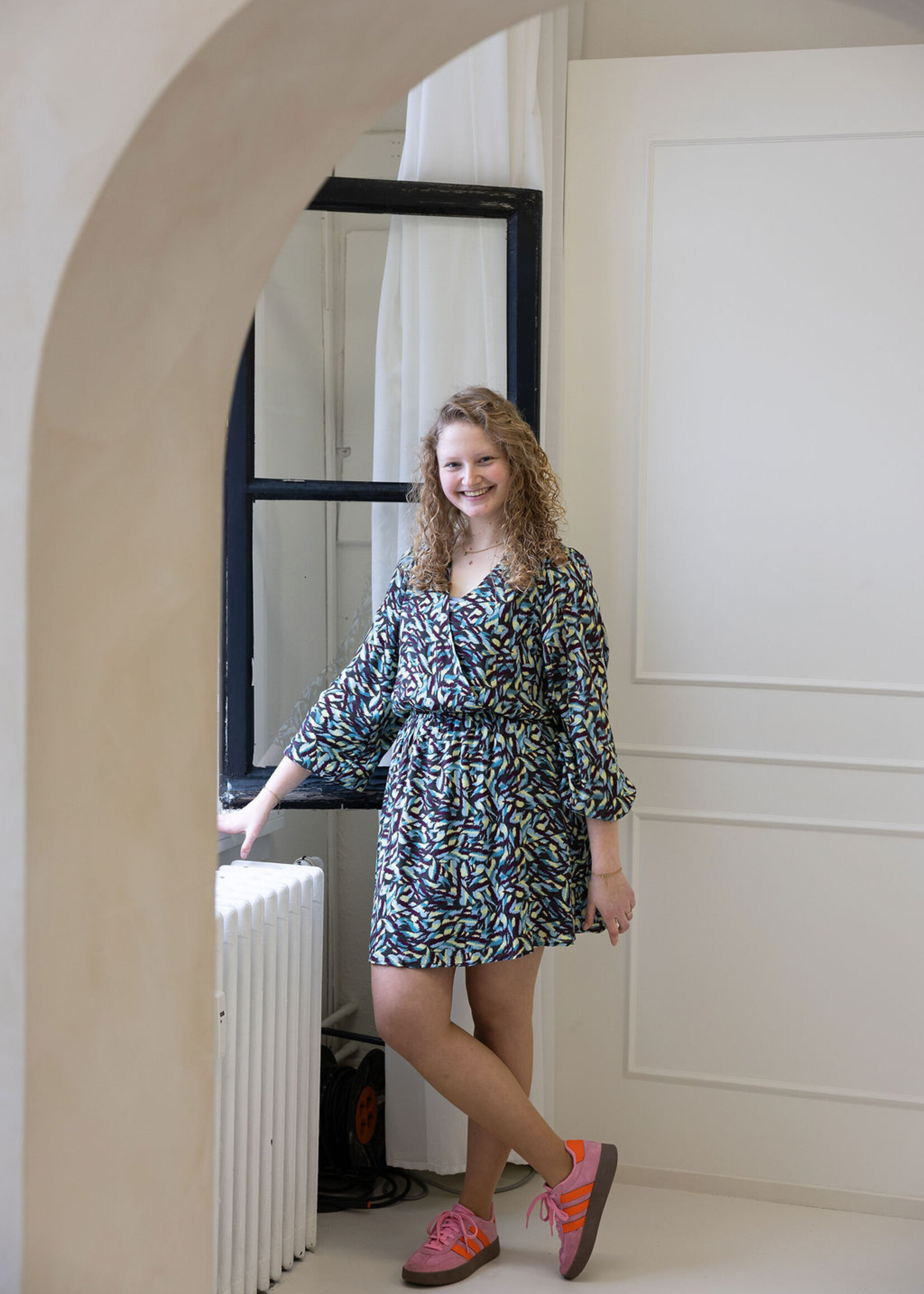 FLURESK Elva Dress Black/Adriatic Blue