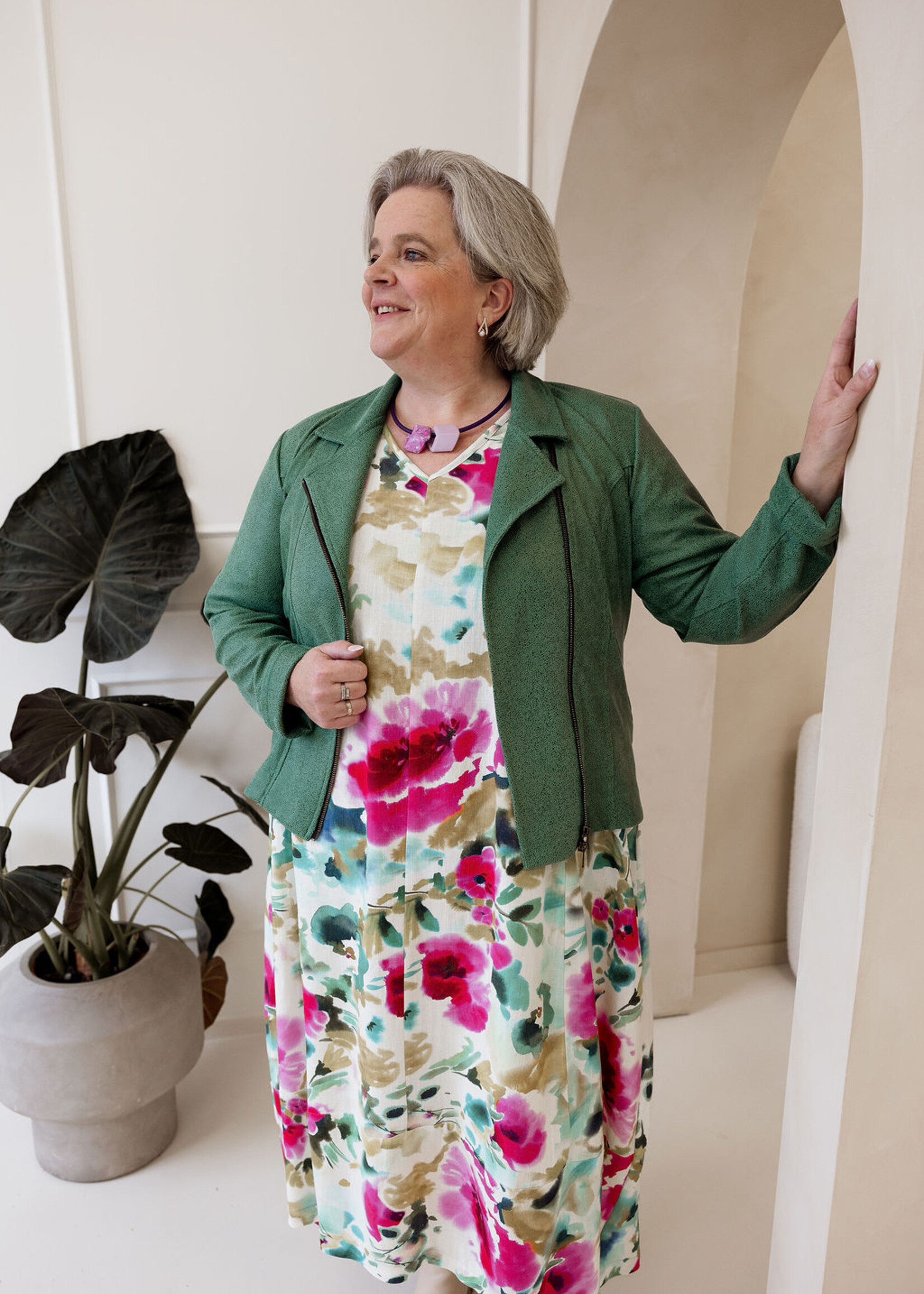 Ophilia Carmen Leather Green