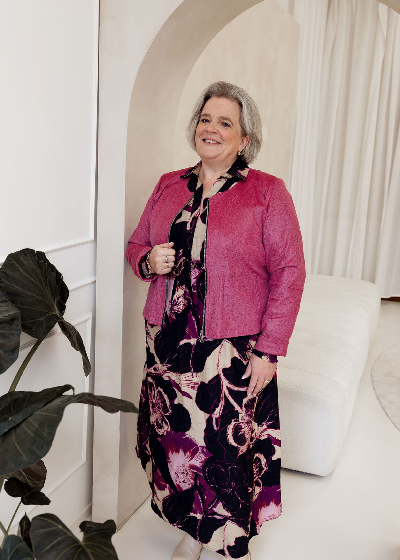 Ophilia Lara Leather Pink