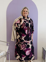 Exxcellent Yvette Dress Dark Gray/Dusty Mauve