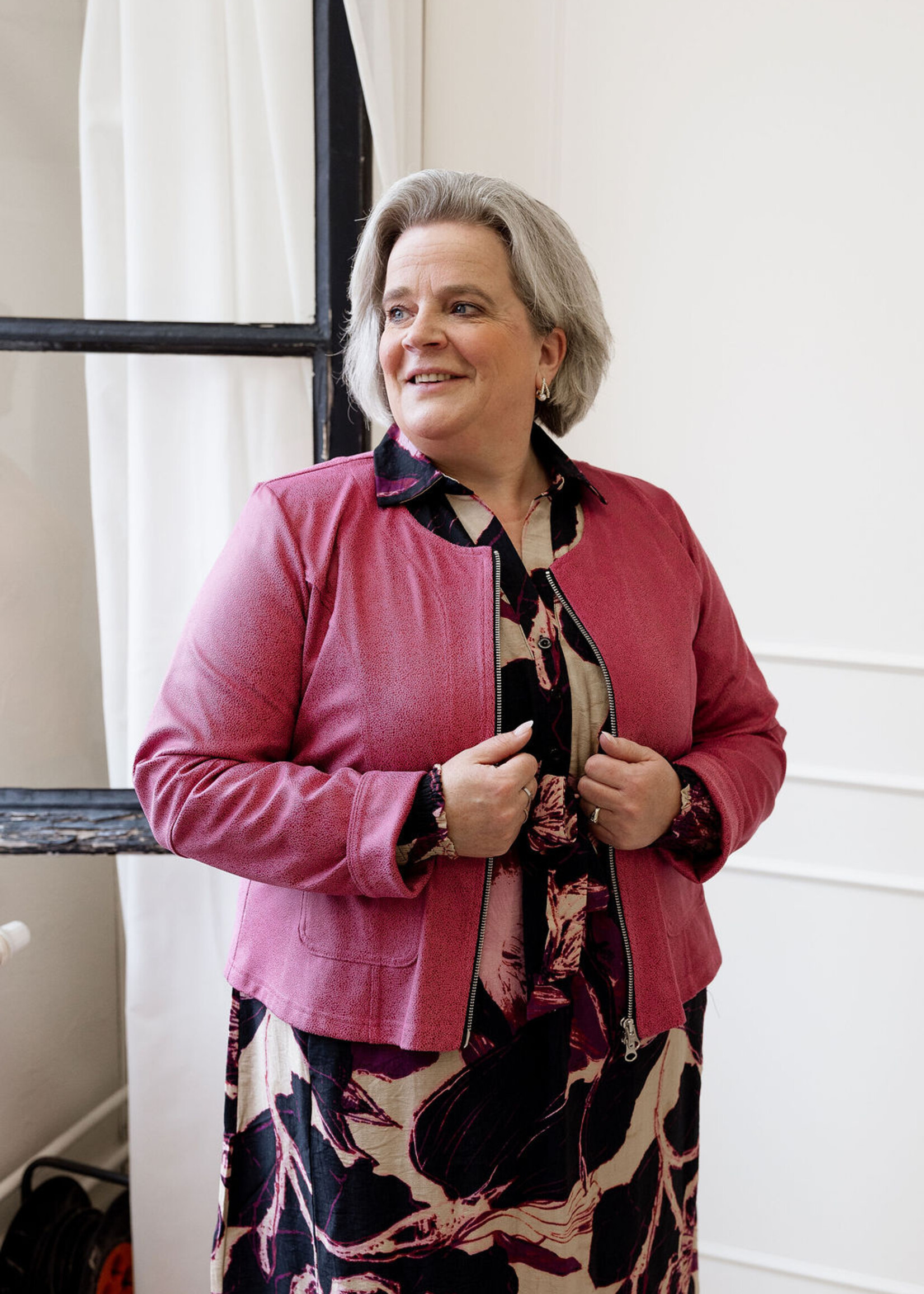 Exxcellent Yvette Dress Dark Gray/Dusty Mauve