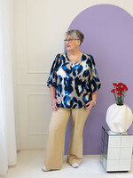 Exxcellent Aria Top Moon Rock/Dark Sapphire