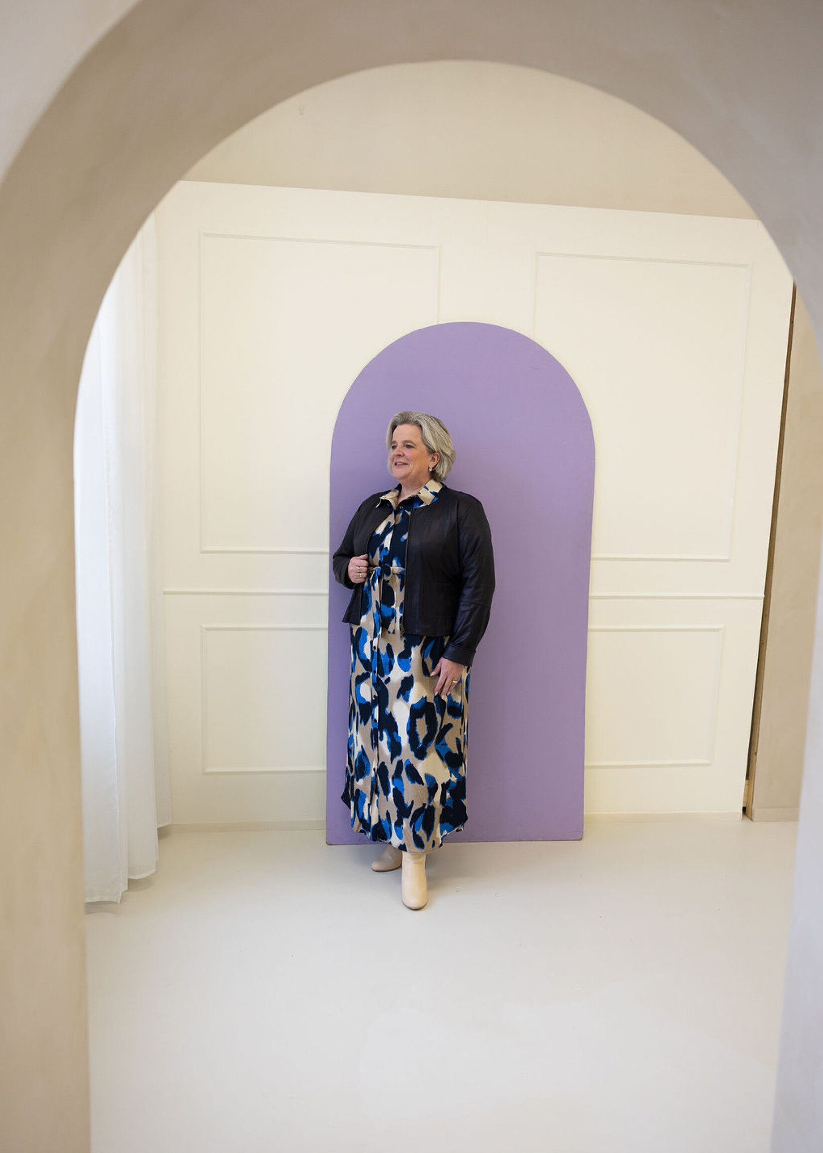 Exxcellent Jovie Dress Moon Rock/Dark Sapphire