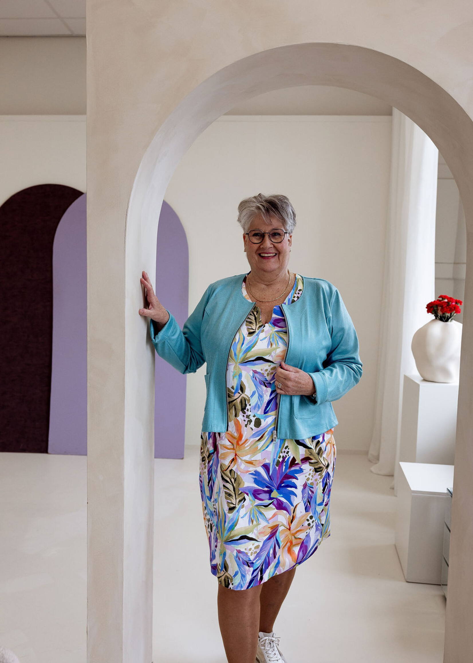 Ophilia Lara Leather Turquoise