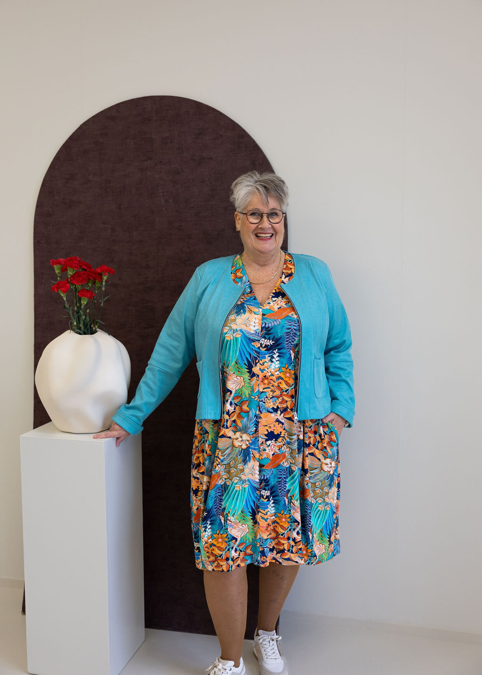 Ophilia Lara Leather Turquoise