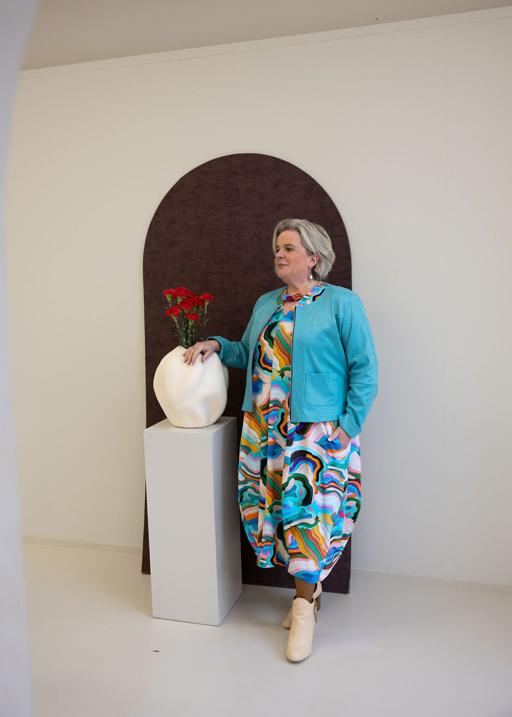 Ophilia Lara Leather Turquoise